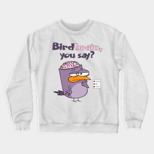 Birdbrain Design for Bird Lovers Crewneck Sweatshirt